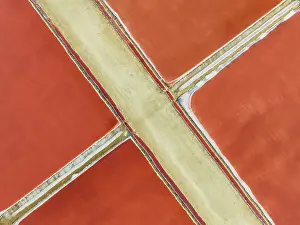 Cdiz: Saline ponds at the Bonanza salt works near Sanlcar