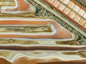 Cdiz: Saline ponds at the salt works near Chiclana de