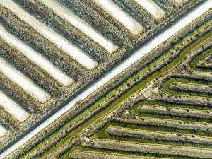 Cdiz: Saline ponds at the salt works near Chiclana de