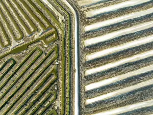 Cdiz: Saline ponds at the salt works near Chiclana de