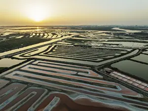 Flow: Saline ponds at the salt works near Chiclana de