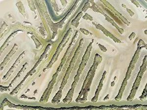Ca¡diz Province: Saline ponds at the salt works near Chiclana de la Frontera