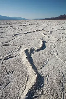 Badwater: Salt crusts at the Badwater Basin salt flats in