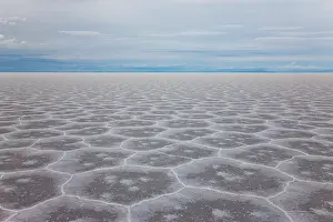 Salar: Salt hexagon patterns on the Salar de Uyuni