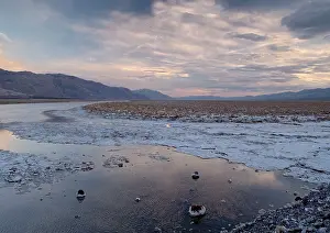 Nino: Salt Lake - at sunset, unusually full of water