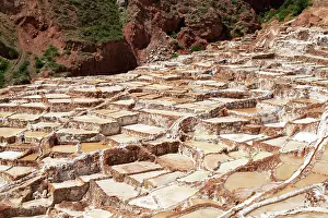 Basin: Salt terraces of Maras in Peru