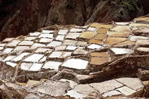 Basin: Salt terraces of Maras in Peru