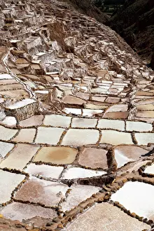Basin: Salt terraces of Maras in Peru