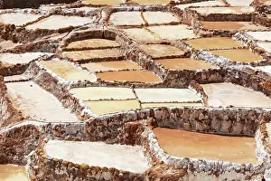 Basin: Salt terraces of Maras in Peru