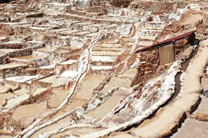 Basin: Salt terraces of Maras in Peru