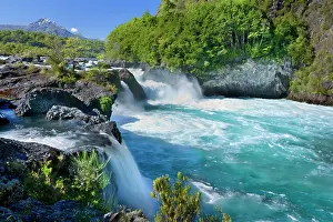 Create: Saltos de Petrohue - water of Petrohue river rushes