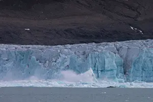 Calving: Samarinbreen Glacier Samarinbreen Hornsund, Svalbard, N