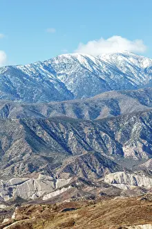 Orthographic: San Gabriel Mountains Landscape near Los Angeles