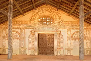 18th: San Javier mission church - entrance portal of