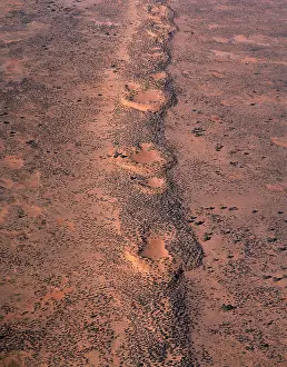 Eyre: Sand Dunes - aerial Lake Eyre National Park, South Australia