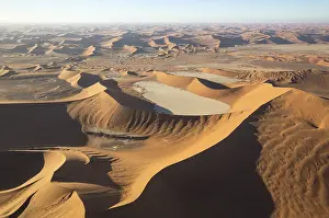 140318: Sand dunes and dry pans in the Namib Desert - in