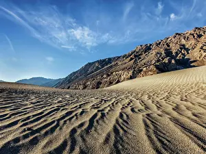 Jammu: Sand dunes in Nubra valley in Himalayas. Hunder