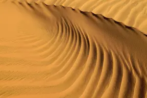 Oman: Sand ripples in the sanddunes of Al Khaluf desert