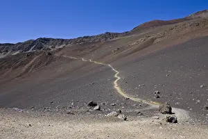 Maui: Sand Trail at Crater of Haleakala Volcano, Maui
