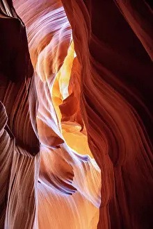 Reddish: Sandstone Formations in Sandstone Canyon, Slot Canyon