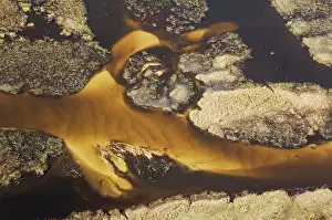 Sandbanks: Detail of a sandy section of the Gomoti River with