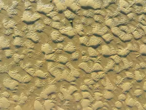 Tide: Sandy shapes at low tide at the shore of the Atlantic
