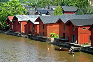 Neighborhood: Scandinavia, Finland, Porvoo. Wooden storehouses