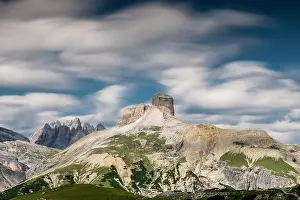 Adige: Schwabenalpenkopf with moving clouds, long time