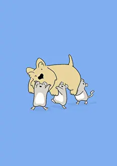 Scottie Friends: Scottie Dog carried by three mice