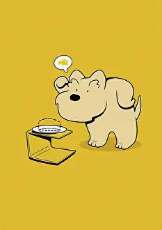 Scottie Friends: Scottie Dog looking at plate of missing cheese