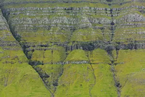 Faroe: Sea cliffs along the rugged coast of Eysturoy, East