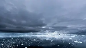 Renato Granieri: Sea Ice with mountains in the background