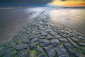 Breakwater: Seascape with breakwater
