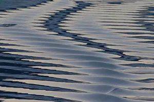 Rippling: Seascape sea patterns at sunset