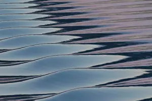 Rippling: Seascape sea patterns at sunset