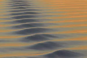 Rippling: Seascape sea patterns at sunset