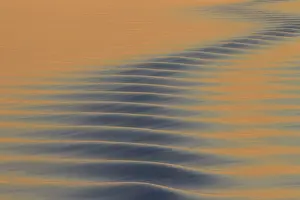 Rippling: Seascape sea patterns at sunset