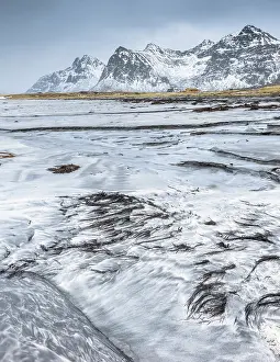 Flakstad: Seaweed on the beach at Utakleiv