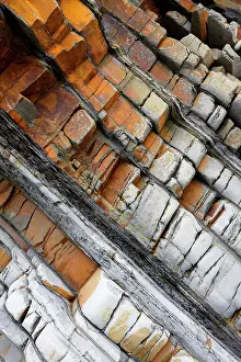 Nutrients: Detail of a sedimentary sandstone layer in the cliffs