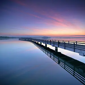 Artificial: Seebr&, x23ae5829;m Hafen, Sunrise, lake Geiseltalsee