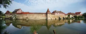 Ages: Seeweihermauer, city wall, Weissenburg in Bavaria