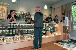 Selling: Selling medical and recreational marijuana at dispensary