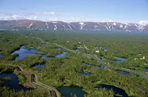 Helicopter: Semi-tundra - aerial view from helicopter