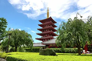 Paul Brown: Senso-Ji five storey Pagoda, Senso-Ji Temple, Asakusa, Tokyo, Japan