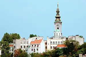 Prisma: Serbia, Belgrade. Partial view and the Church