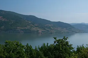 Waterway: Serbia, Donji Milanovac. Hillside view of