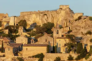 Chapel: Setting sun on medieval town of Les Baux