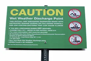 Discharge: Sewage discharge point sign