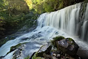 Beacons: Sgwd Isaf Clun Gwyn waterfall on the river Mellte