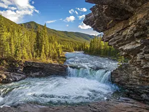 Waterfalls: Sheep River Falls in the Rocky Mountains of southwest Alberta